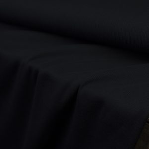 Ribbad jersey (trikå) enfärgad metervara – Svart OEKO-TEX certifierad
