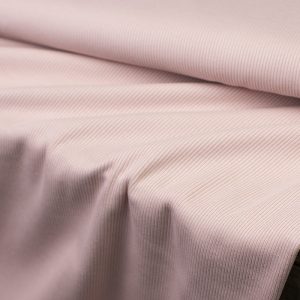 Ribbad jersey (trikå) enfärgad metervara – Dusty pink OEKO-TEX certifierad