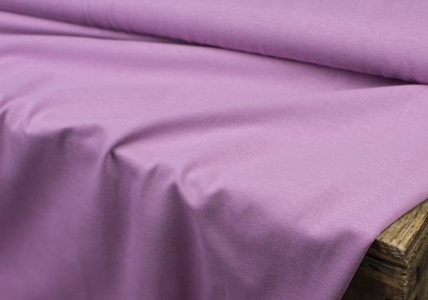 Enfärgad jersey GOTS-certifierad - Lavendel, metervara