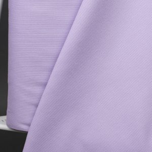 Ribbad jersey (trikå) enfärgad metervara – Pastell lila – OEKO-TEX certifierad