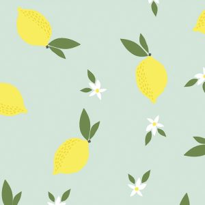 Badtrikå (UPF50) – Citroner – Mintgrön