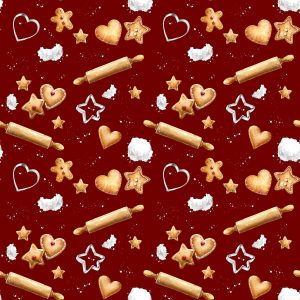 Jersey (trikå) - Baka pepparkakor - Mörkröd (GOTS)