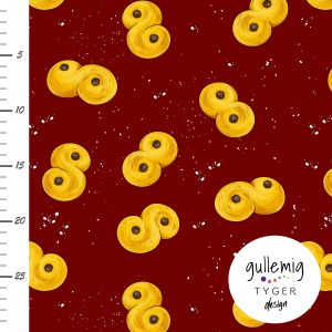 Jersey (trikå) – Lussebullar – Mörkröd (GOTS)