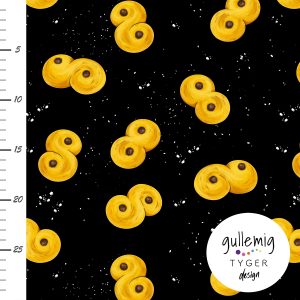 Jersey (trikå) – Lussebullar – Svart (GOTS)