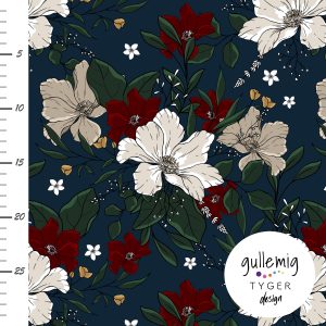 Jersey (trikå) – Winterbloom – Mörkblå (GOTS)