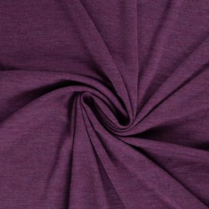 Merinoull interlock jersey (100% merinoull) – Lila melange
