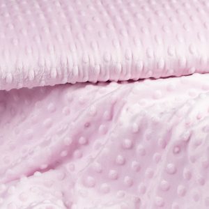Minkyfleece bubblor – Ljusrosa, Oeko-tex certifierad