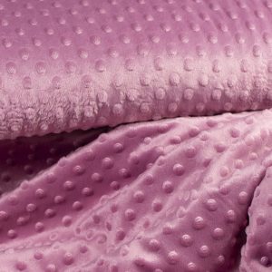 Minkyfleece bubblor – Gammalrosa, Oeko-tex certifierad