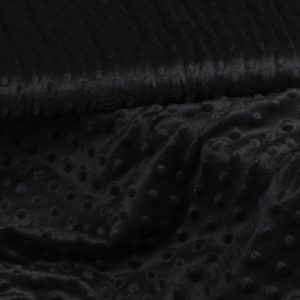 Minkyfleece bubblor – Svart, Oeko-tex certifierad