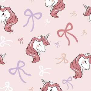 Jersey (trikå) – Enhörningar och rosetter – Rosa