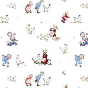 Jersey (trikå) – Emil och Ida i hönsgården – Vit (GOTS)