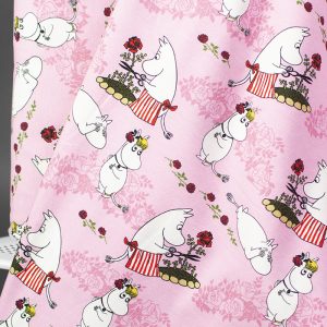 Jersey (trikå) – Mumin rosenträdgård – Rosa (Licenstyg)