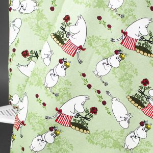 Jersey (trikå) – Mumin rosenträdgård – Grön (Licenstyg)