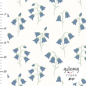 Jersey (trikå) – Blåklockor – Offwhite (GOTS)