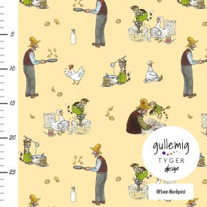 Canvas – Pettson & Findus Pannkaksfest – Gul (Licenstyg)