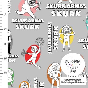 College (french terry) - Skurkarnas skurk färgblobb - Grå (Licenstyg)