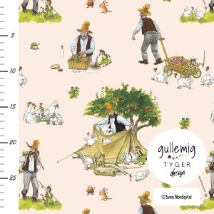 Jersey (trikå) – Ut på tur med Pettson & Findus – Ljus peach (Licenstyg)