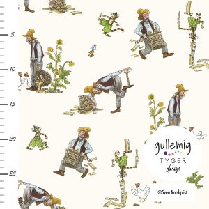 Jersey (trikå) – På vedbacken med Pettson & Findus – Creme (Licenstyg)