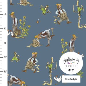 Jersey (trikå) – På vedbacken med Pettson & Findus – Indigo (Licenstyg)