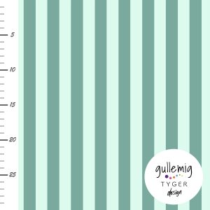 Jersey (trikå) – Randig 2cm – Mint/aqua (GOTS)