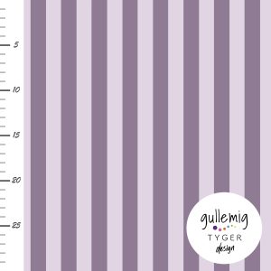 Jersey (trikå) – Randig 2cm – Lila/ljus lavendel (GOTS)