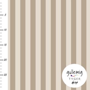 Jersey (trikå) – Randig 2cm – Taupe/beige (GOTS)