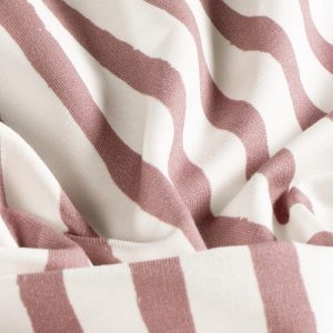 College (french terry) – Randig vertikal – Old rose (GOTS)