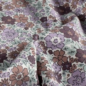 Jersey (trikå) – Blomhav dova färger – Offwhite