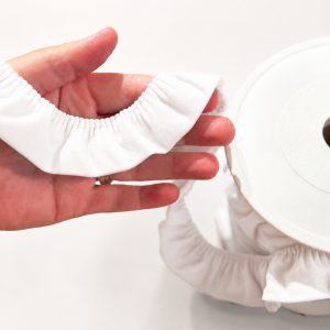 Volangband trikå 3cm – Vit