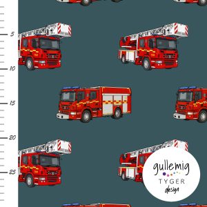 Jersey (trikå) – Brandbilar – Mörk stålblå (GOTS)