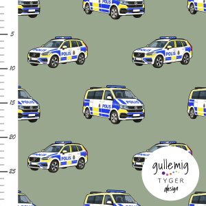 Jersey (trikå) – Polisbilar – Mörk salvia (GOTS)