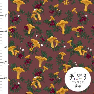 Jersey (trikå) – Kantareller och lingon – Dusty burgundy (GOTS)