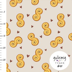 Jersey (trikå) – Lussebullar – Beige (GOTS)