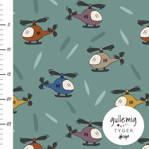 Jersey (trikå) – Helikopter – Old green (GOTS)